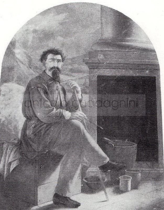 Autoritratto - 1861, affresco, Palazzo Silvestri, Sovere (BG)